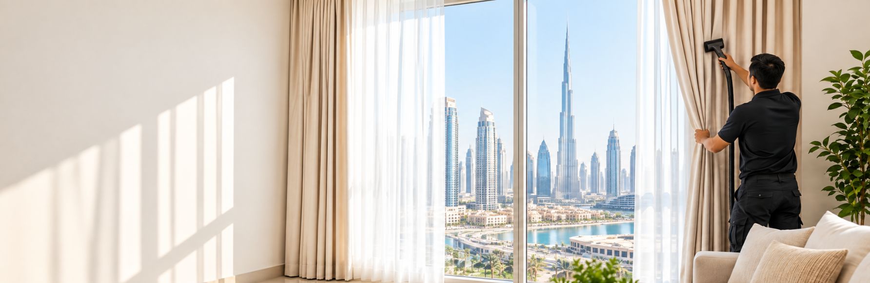 Curtain Cleaning Services in Dubai living room